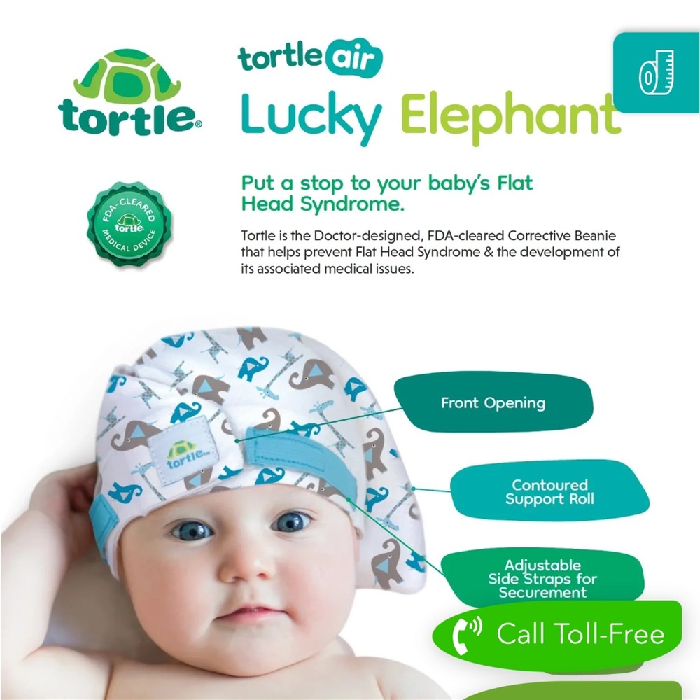 Tortle cap for flat head syndrome
